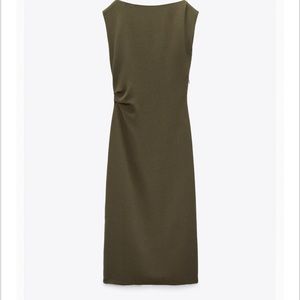 Zara Draped Midi Dress- NWT